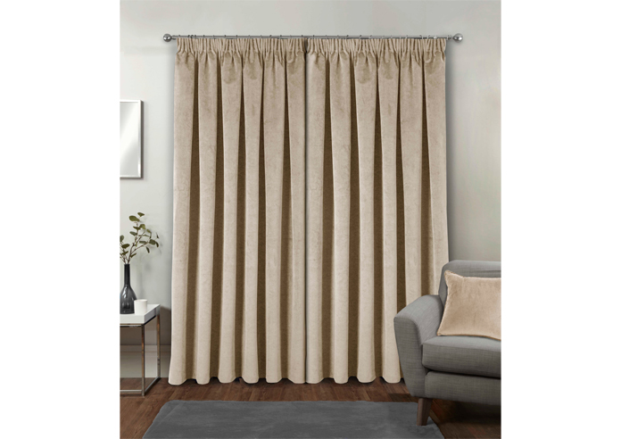 Oxford (Blackout) Pencil Pleat, Cream - Ready Made Curtains - Image 8